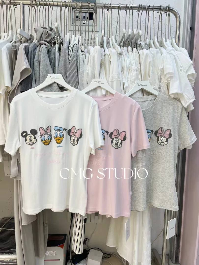 新款夏季唐老鸭显瘦T恤上衣女气质