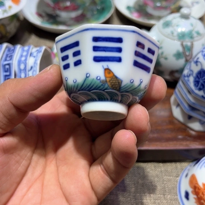 纯手绘精品盖碗杯