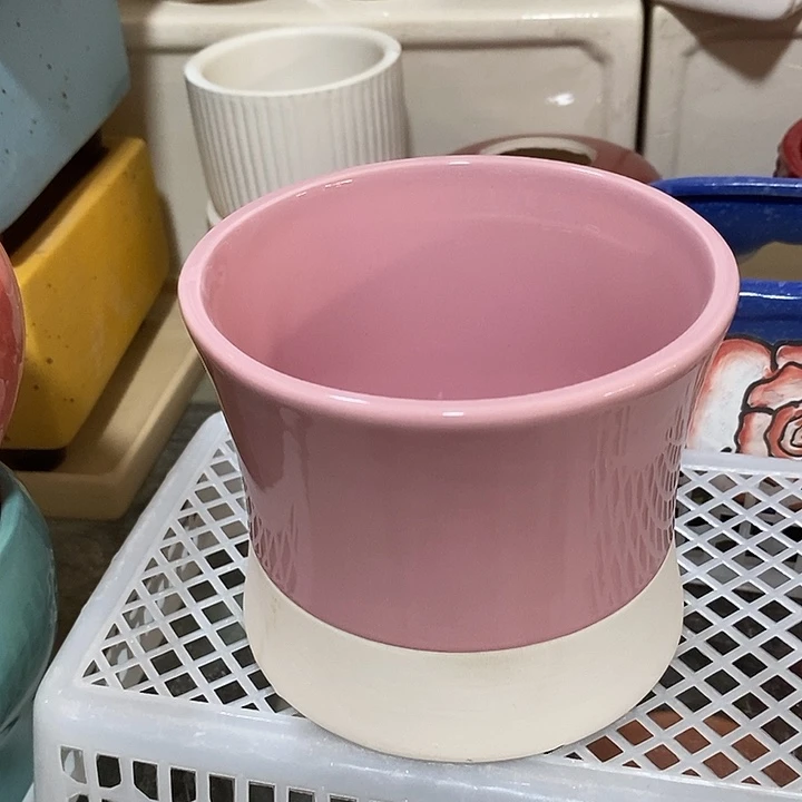 摆件陶盆有孔 瑕疵介意勿拍