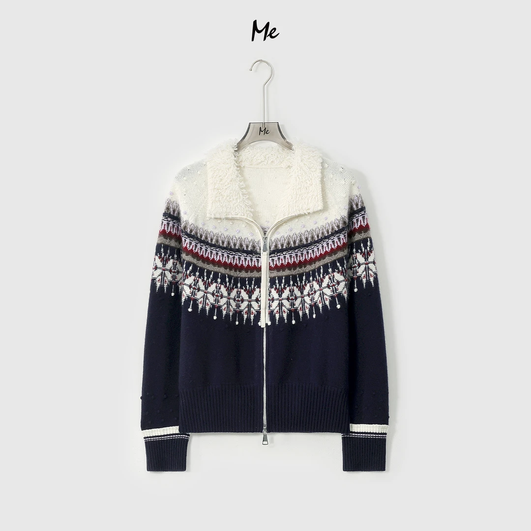 ME【100%绵羊毛北級流星雨】超细美利奴绵羊毛费尔岛毛衣MESA3869