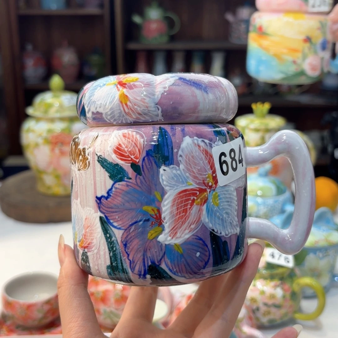 景德镇手绘高温釉下彩陶瓷茶具