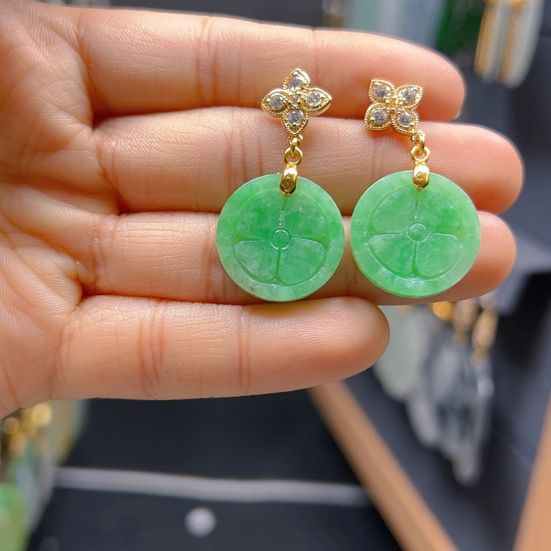 未镶嵌翡翠耳饰翡翠