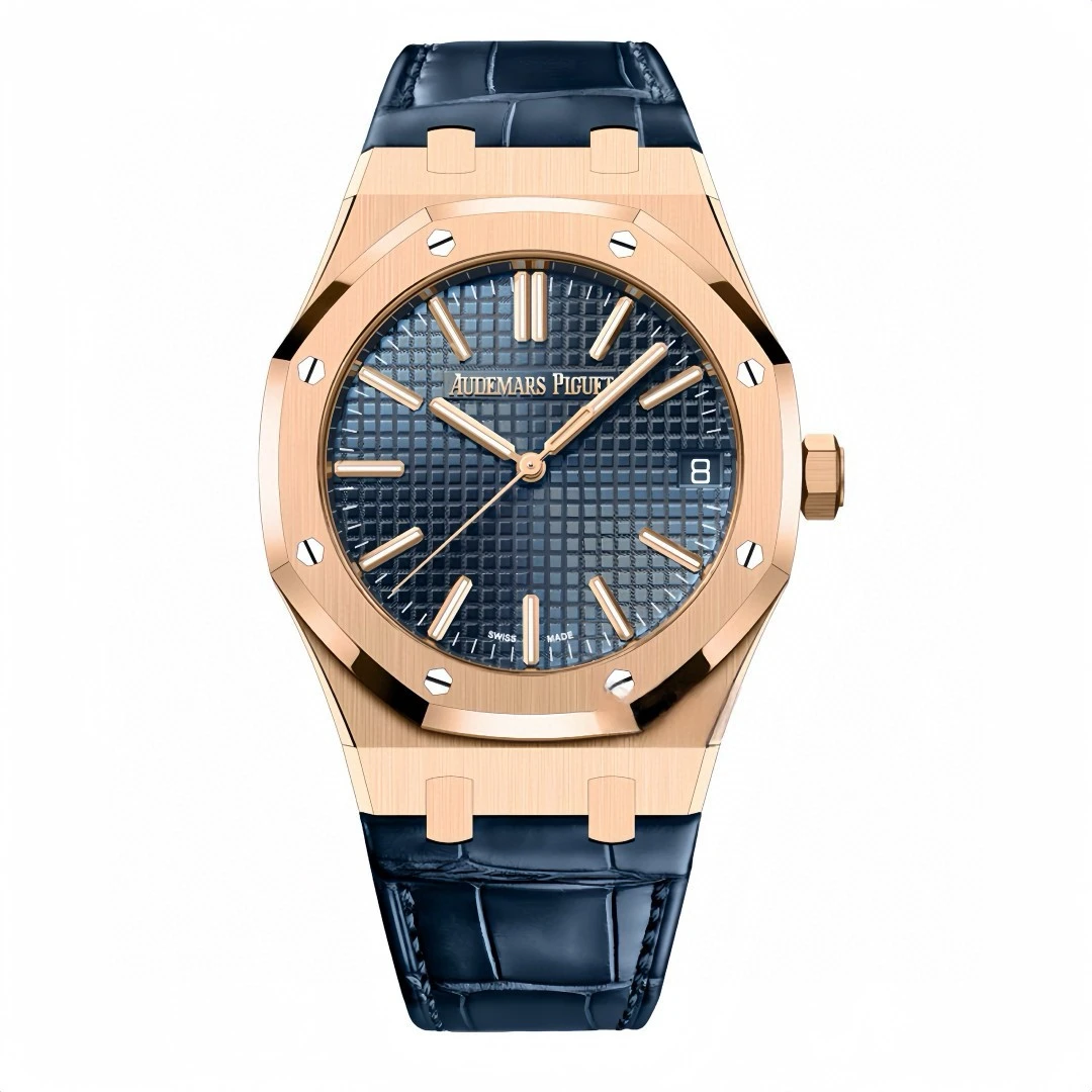 未使用 Audemars Piguet/爱彼 睿时名表15510OR蓝皮全套8月卡男士