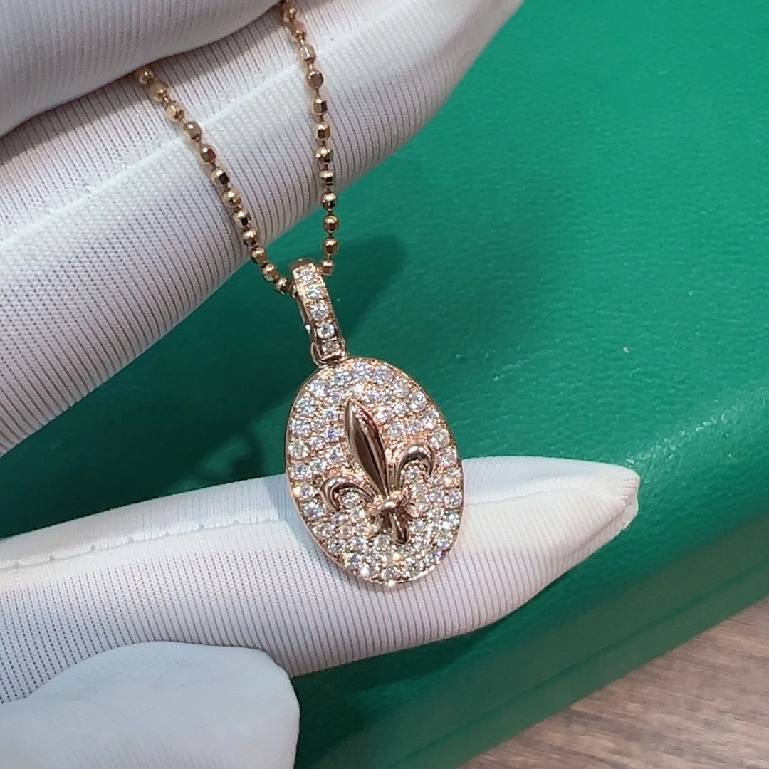 18K金钻石设计款时尚吊坠(不含链)