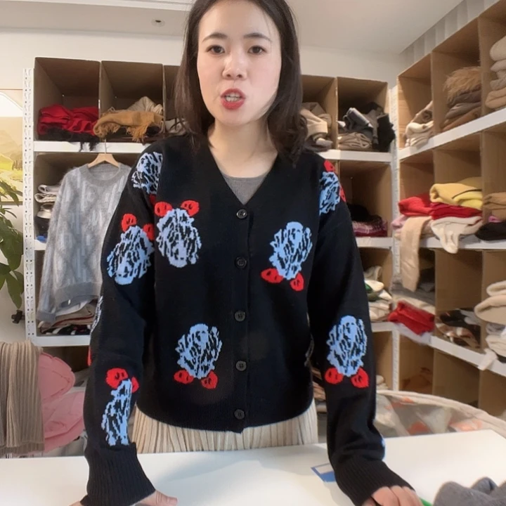 重工纯山羊绒开衫