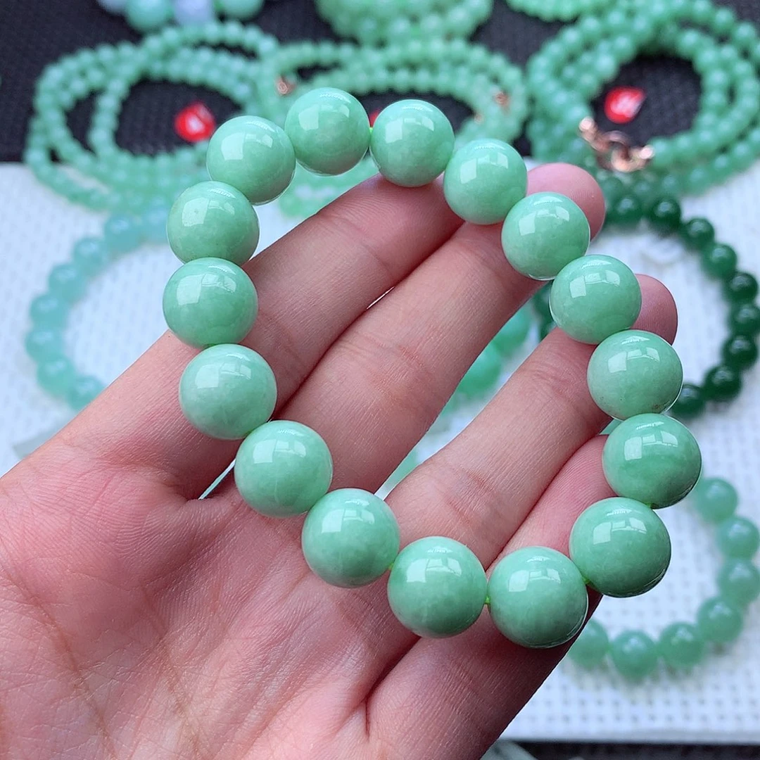 翡翠未镶嵌毛衣链卡12.6