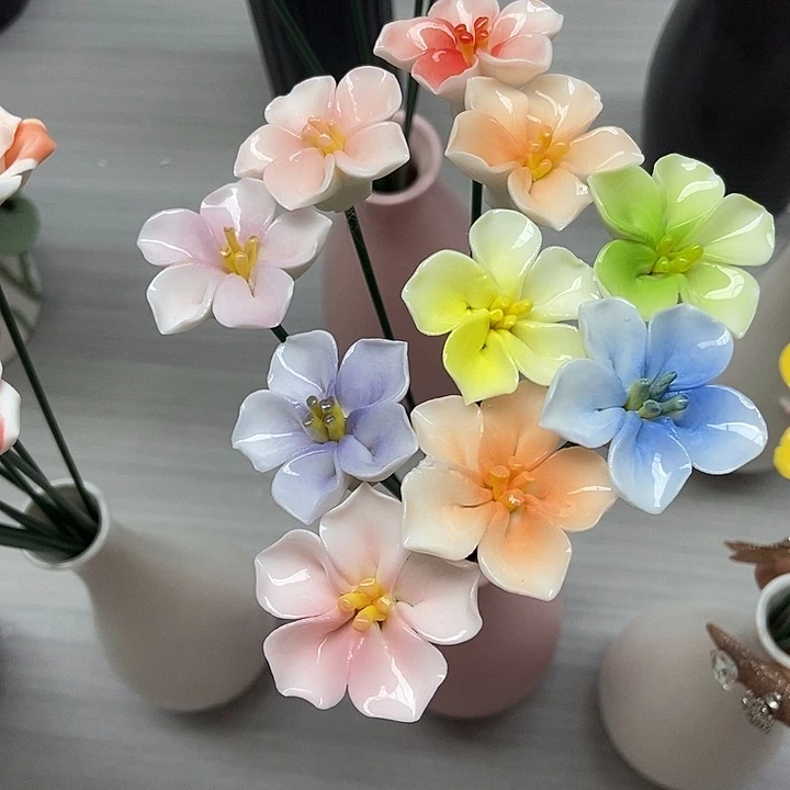 陶瓷纯手工捏花设计