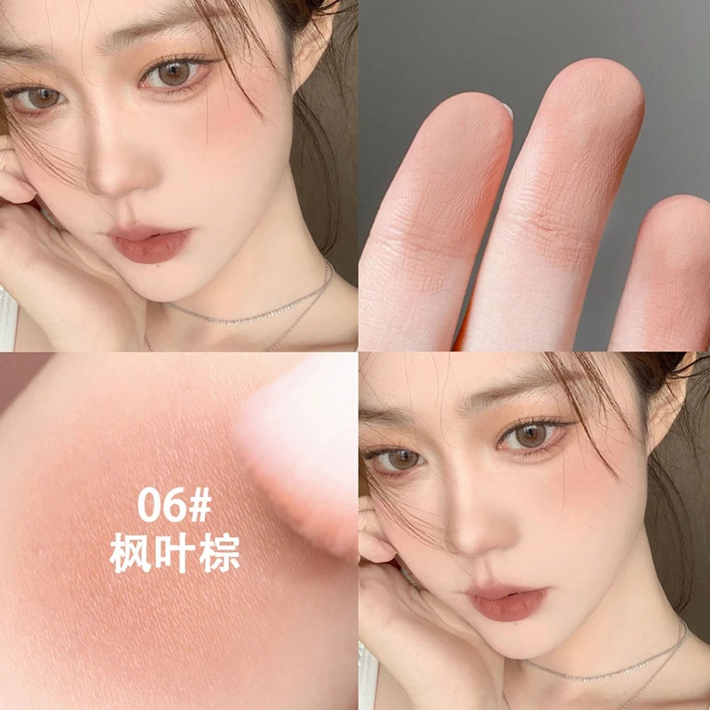 单色冰块腮红ins提亮显色持久自然细腻元气高光女款胭脂修容06号