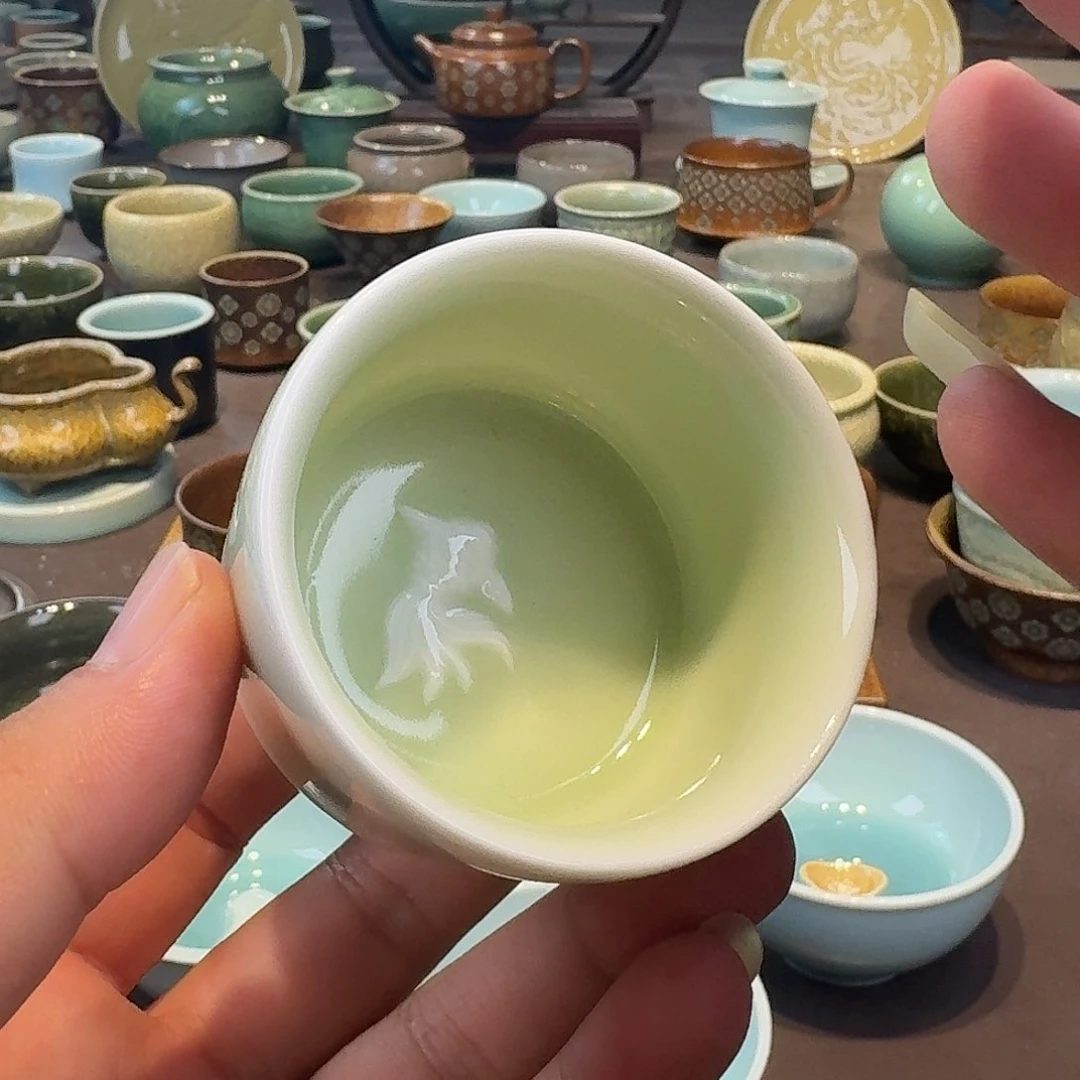 龙泉青瓷茶具微瑕