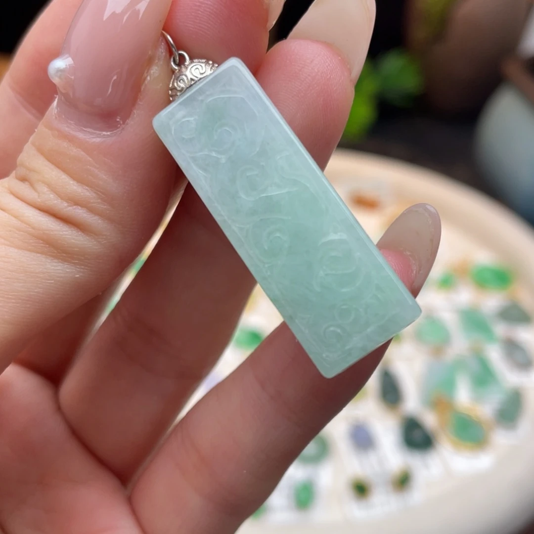 翡翠银S925镶嵌颈饰