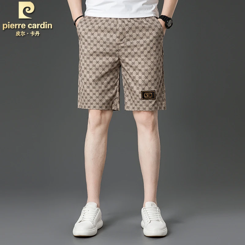 皮尔卡丹男士休闲裤短款百搭时尚潮流印花2025年新品透气舒适运动