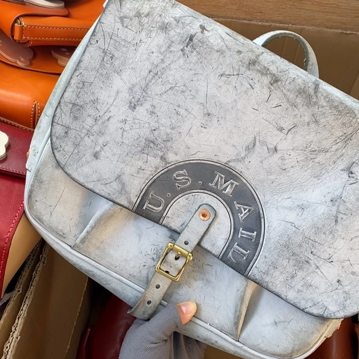 头层牛皮瑕疵单肩包大号电脑男款