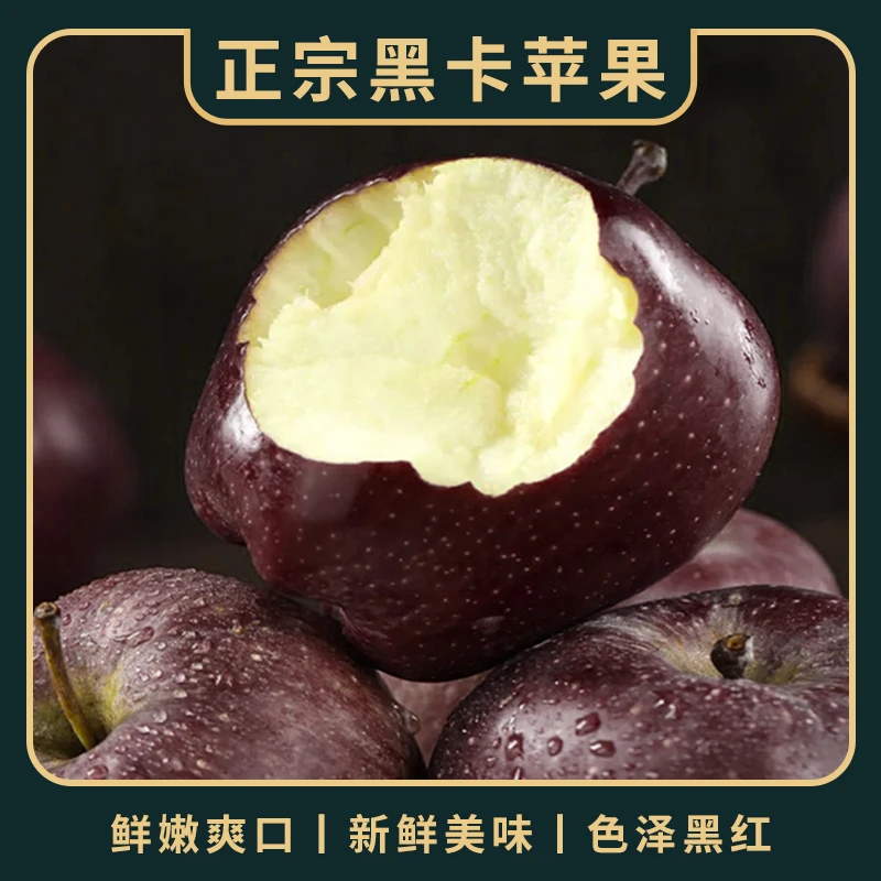 云南昭通黑钻红蛇黑卡苹果天然粉糯纯甜多汁冰糖心新鲜采摘包邮