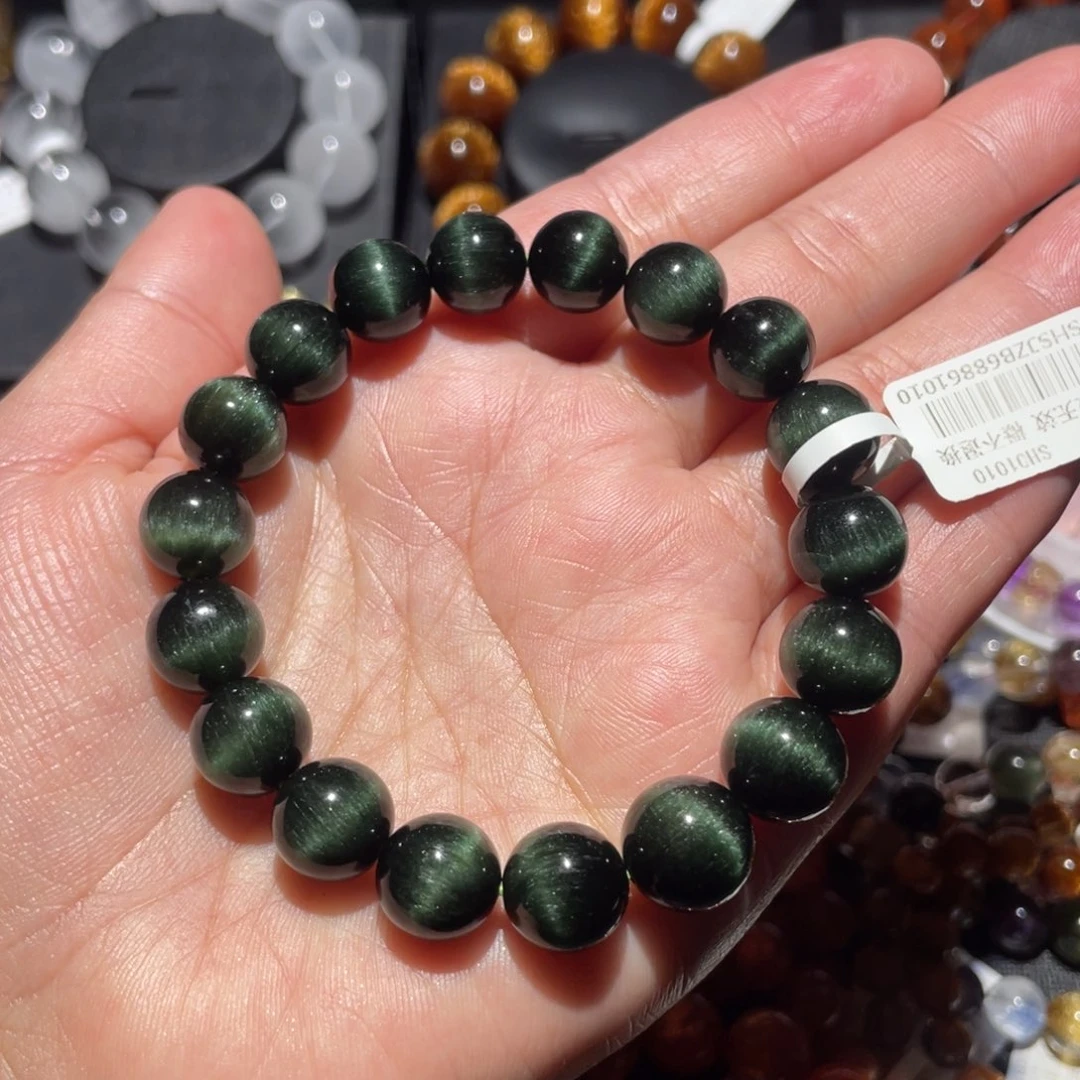 水晶未镶嵌手链绿发晶11mm左右