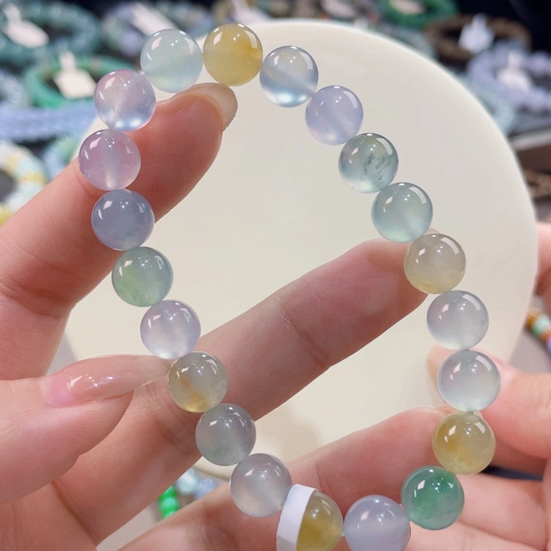 未镶嵌手链翡翠高种高色！巨美