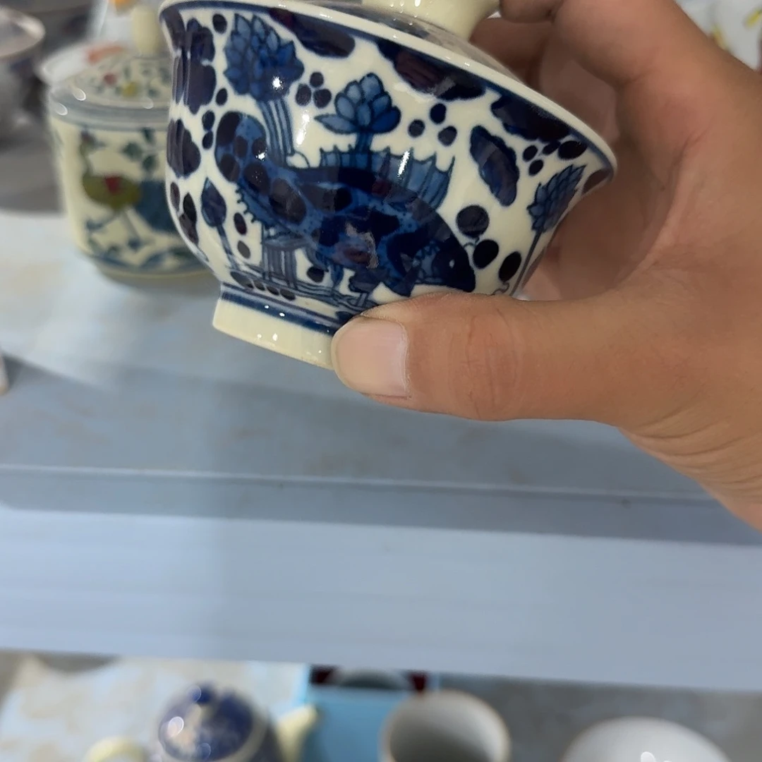瓷片摆件手绘瓷器全部处理