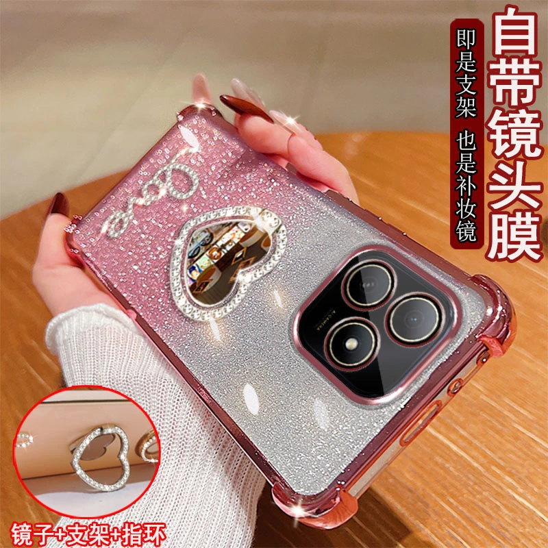 WIKO Hi畅享80s手机壳JLG-AN00镶钻指环支架防摔套镜头全包边女款