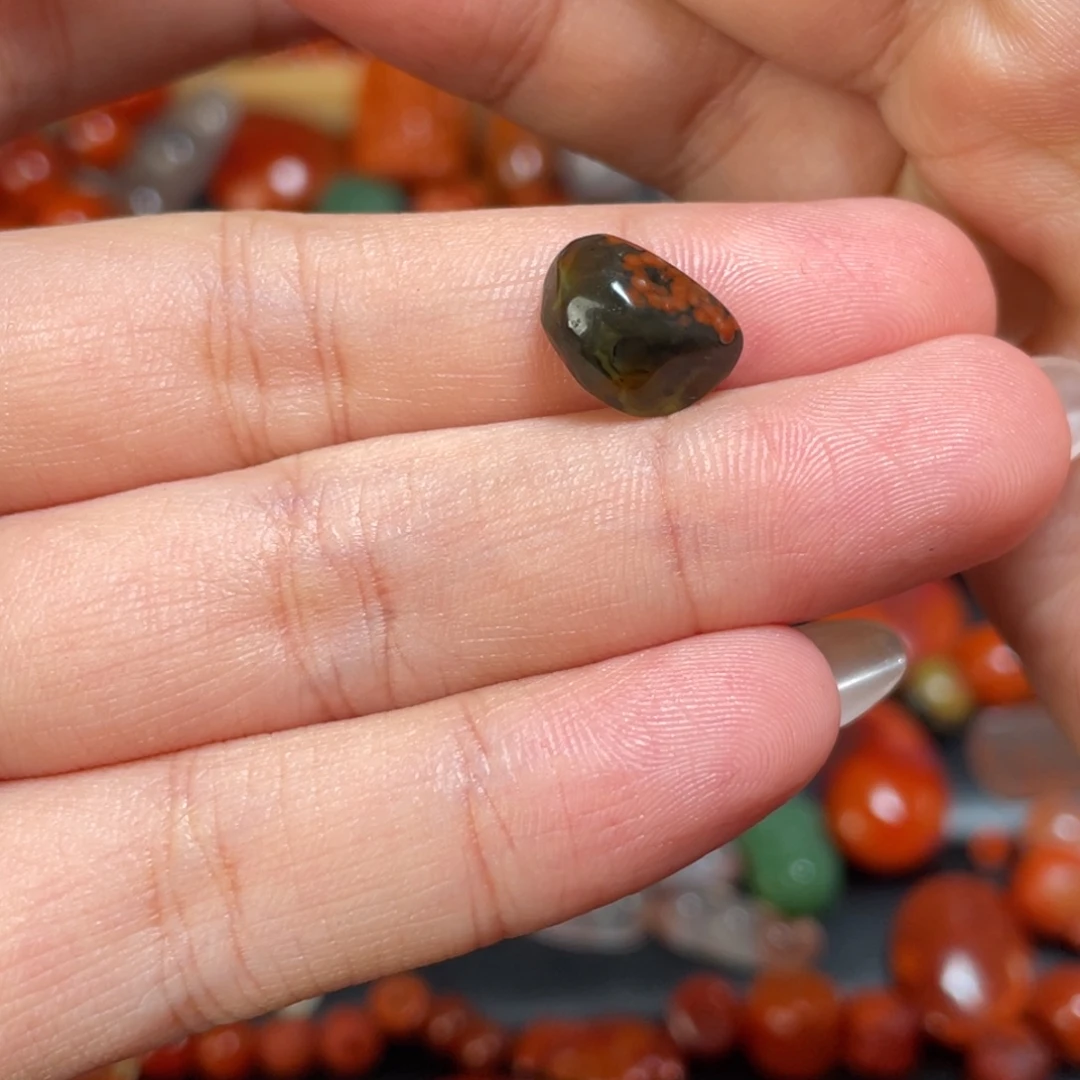 南红玛瑙未镶嵌颈饰16蓝皮