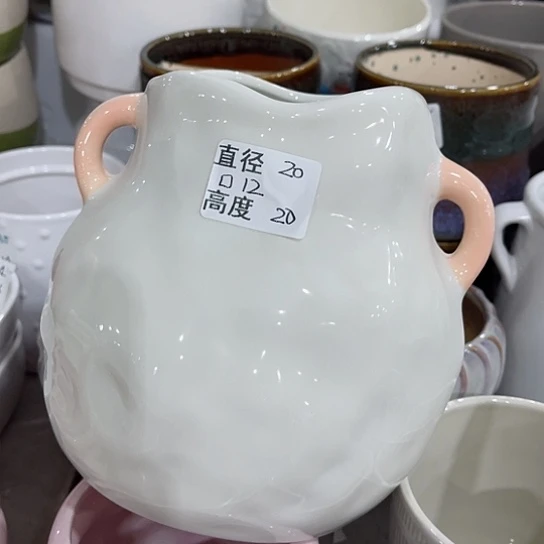 多肉绿植陶瓷花盆9.9包邮，有孔