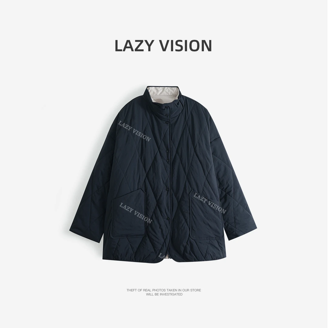 LAZYVISION短款简约女士棉服外套ZMD-34764