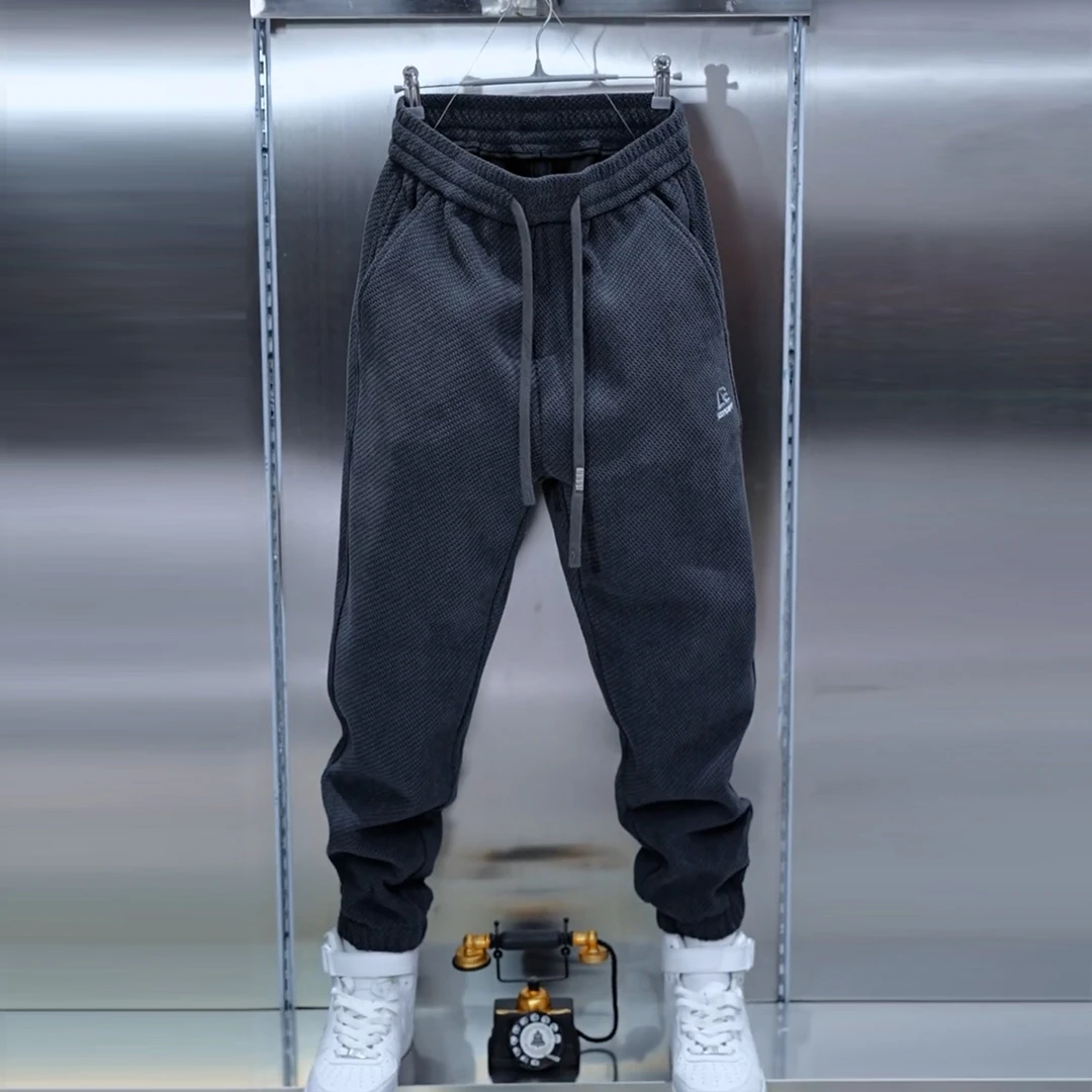 【Npkp&Victorit官方】Romon/2025秋冬新款加绒束脚裤男宽松休闲