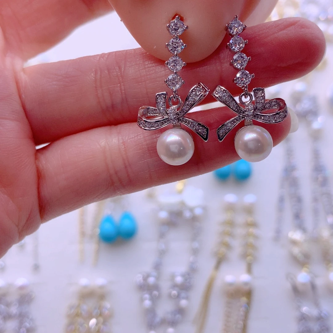 耳饰合金淡水珍珠