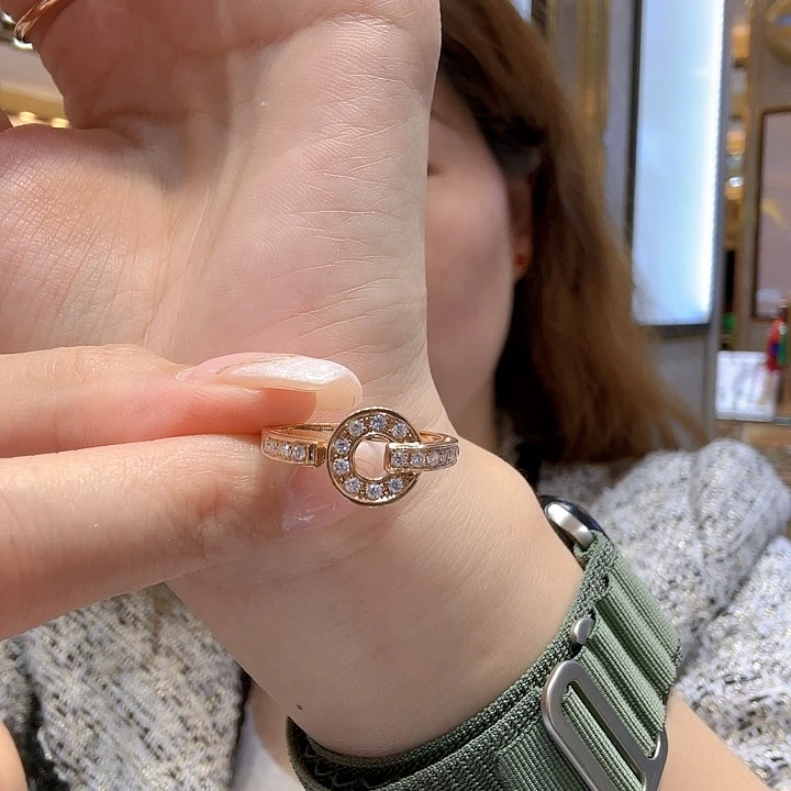 钻石戒指/指环18K金镶嵌钱币