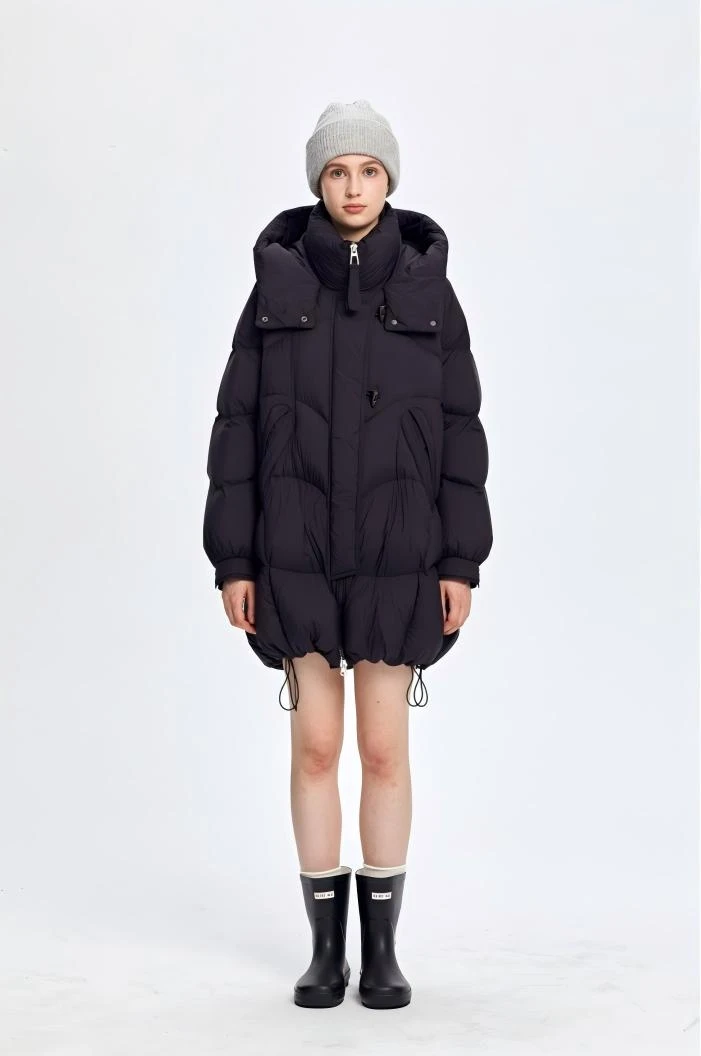 TFK&RDDR 新国标【90绒】韩版抽绳收腰鹅绒服时尚羽绒服外套 8869