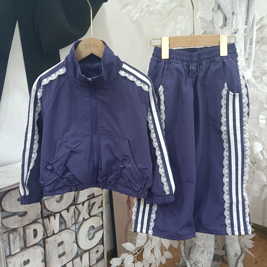 X235紫色开衫春秋套装