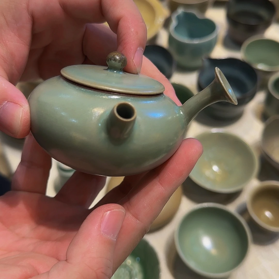 德炜龙窑柴烧一物一拍侧把