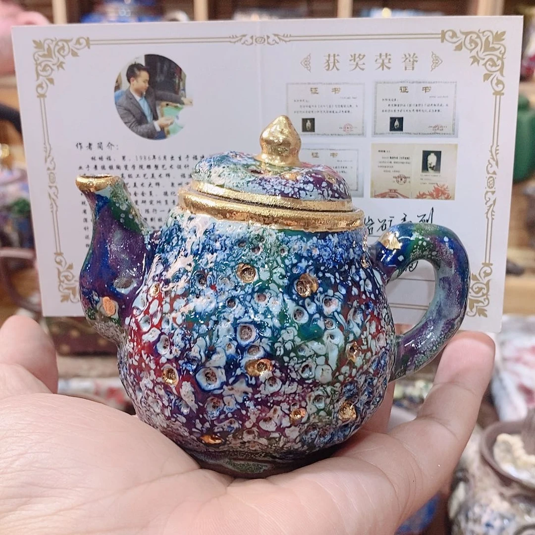粗陶志野柴烧茶具