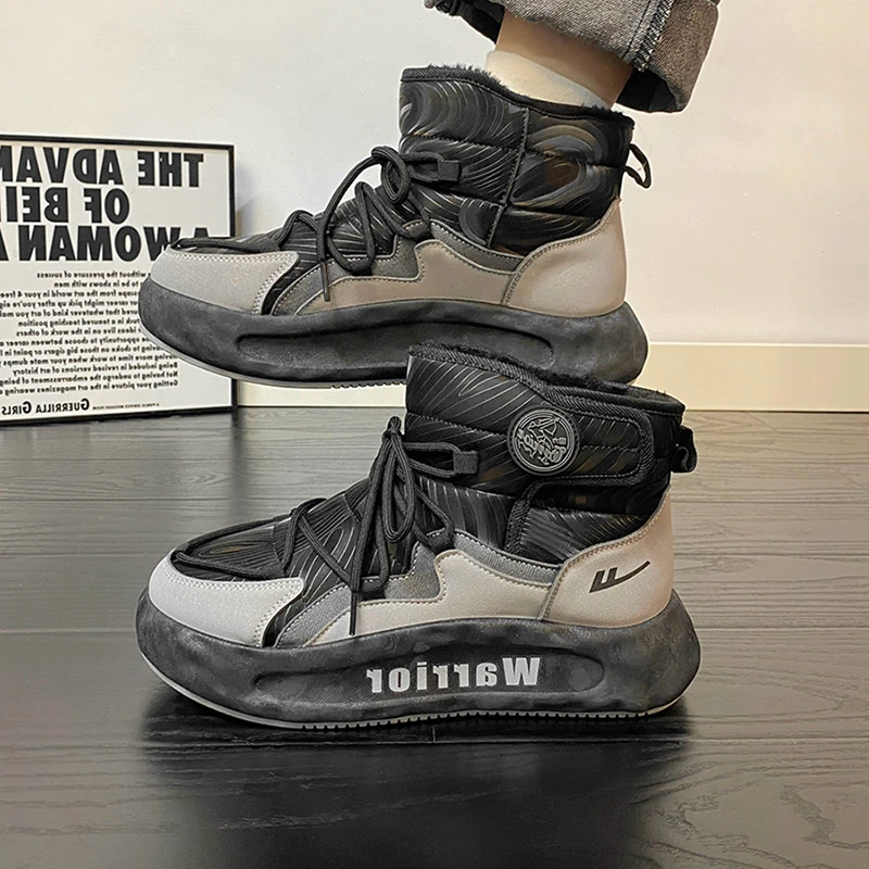 回力雪地靴男款冬季加绒加厚底棉鞋保暖防寒学生ins潮流百搭爆款