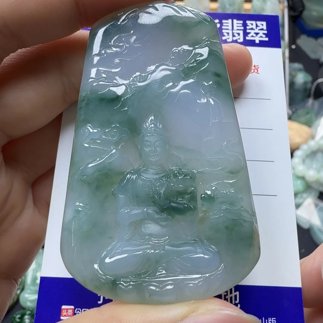 香***呢翡翠未镶嵌颈饰缅甸a货翡翠