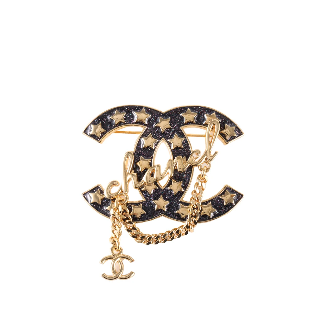 未使用 Chanel/香奈儿 积分-100汤/P215969801/字母链条胸针