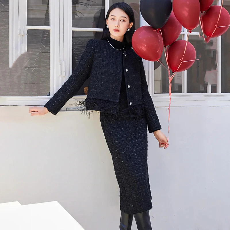 50716【莉格系列】粗花小香风外套H53W303