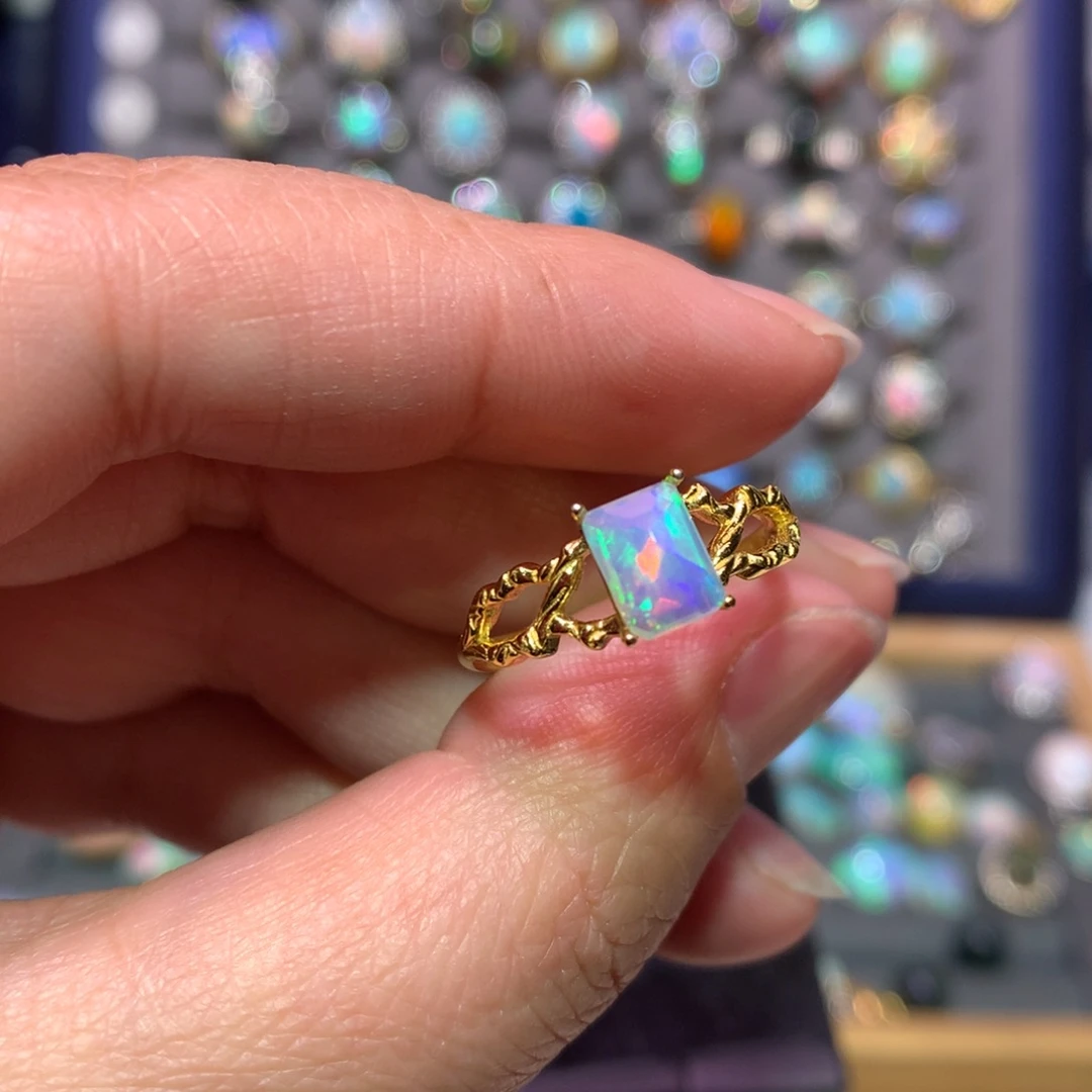 银S925镶嵌欧泊戒指款式