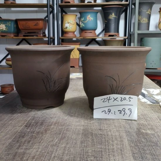 紫砂花盆库存尾货清仓