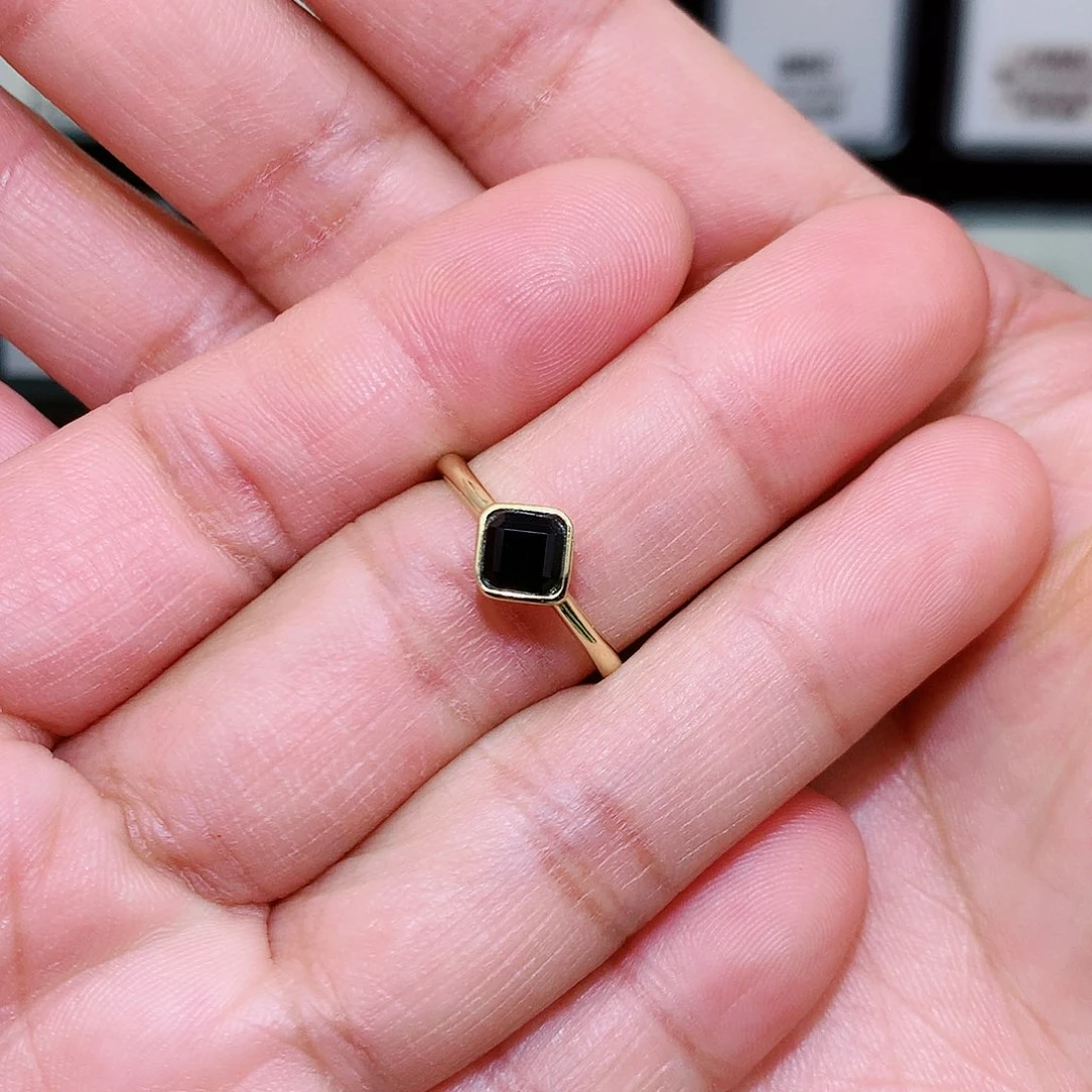 尖晶石戒指银S925镶嵌