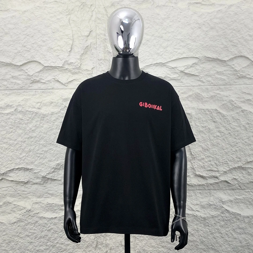 GIBOIIKAL 270克重磅100纯棉短袖夏新款美式情侣T恤百搭圆领短袖