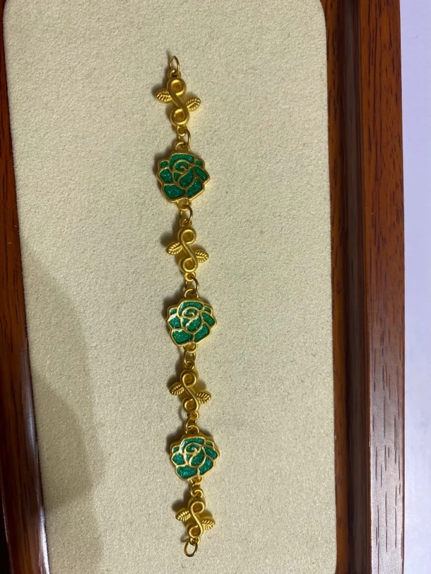 足金999烧蓝转运珠