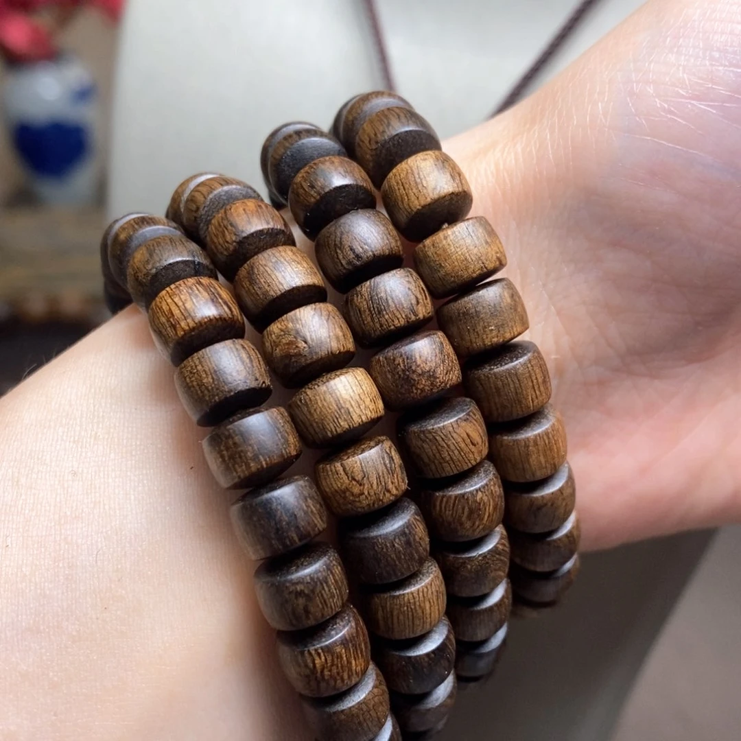 沉香手串吕*虎越南富森红土瘤疤0.6×0.8×108
