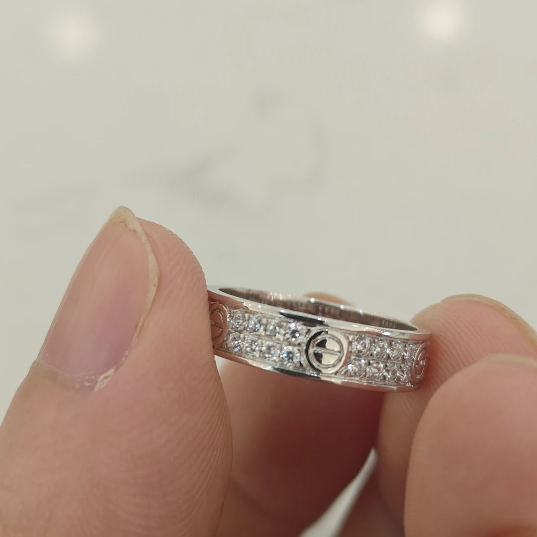 不退不换 铂金PT 950戒指  4.59克12圈