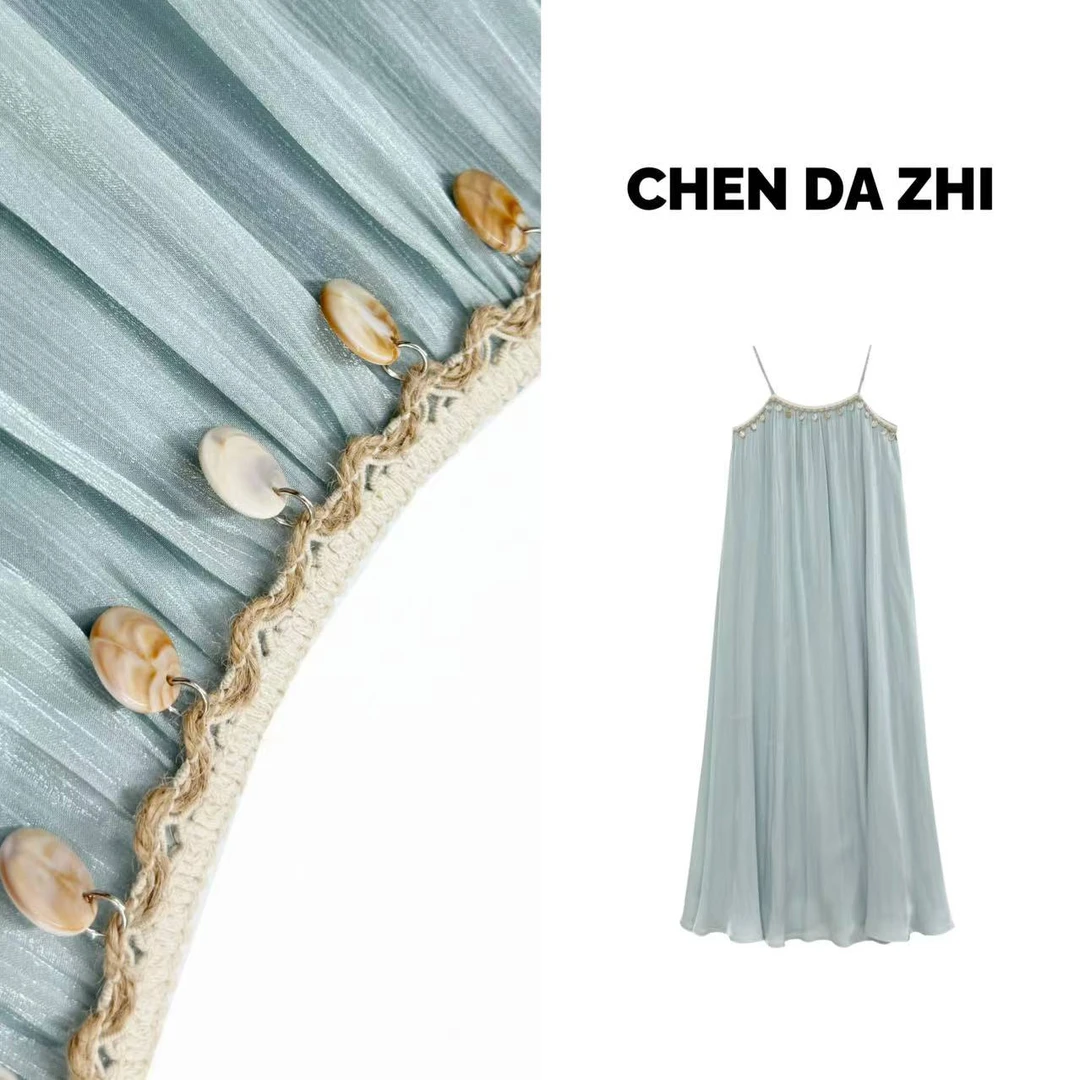 【大只定制】多瑙河 法式高级感独特气质显瘦度假风连衣裙5XLJJ9309