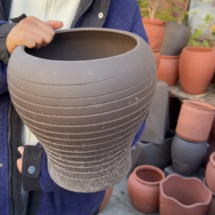 花盆紫砂口20高27宜兴紫砂