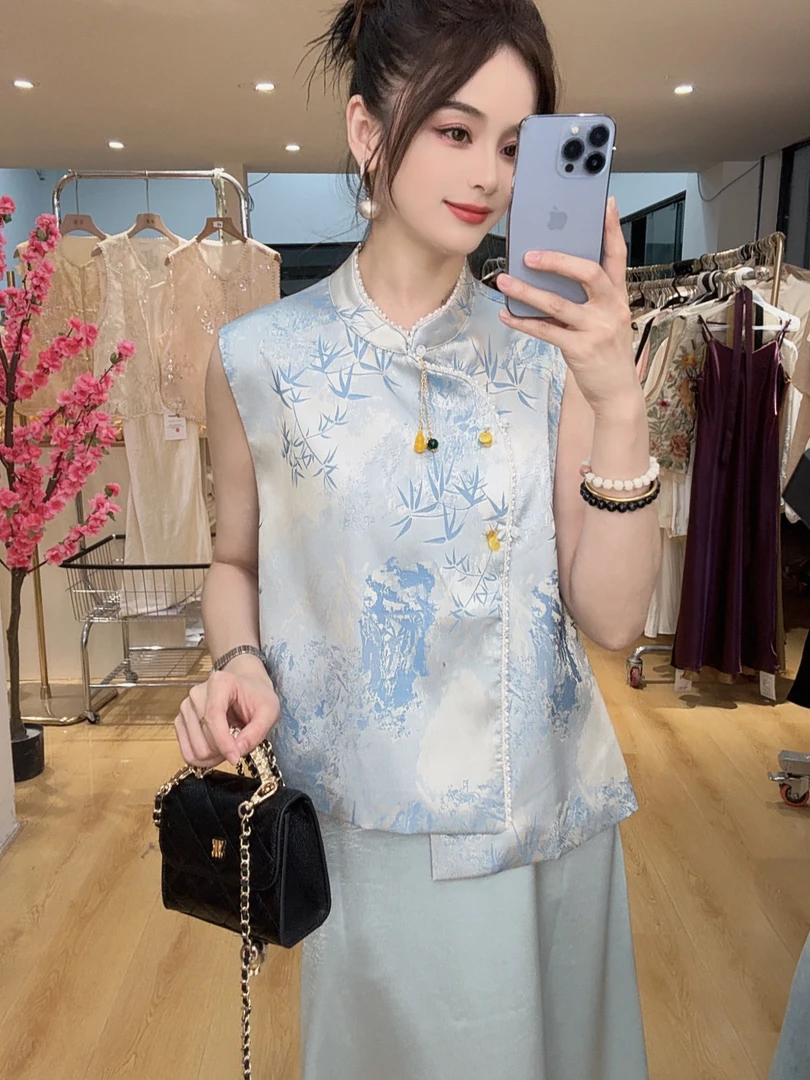 【单件马甲】中式国风气质时尚百搭设计宽松复古夏季透气显瘦流苏