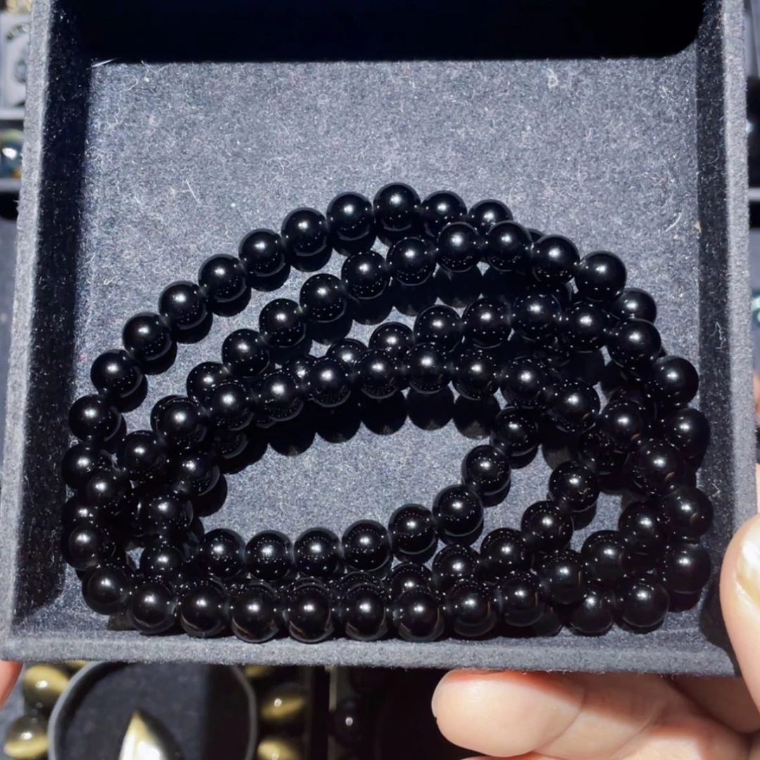 【闪购商品】黑曜岩手链未镶嵌安**仓