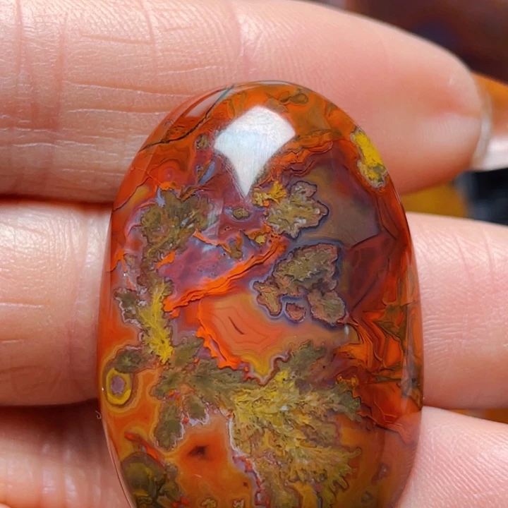 玛瑙/玉髓战国红玛瑙挂件未镶嵌月**泉