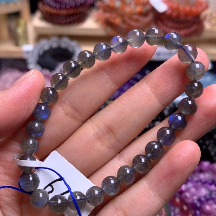 水晶手串未镶嵌6.7灰月光