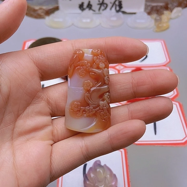 【闪购商品】未镶嵌玛瑙/玉髓珠宝半成品深**息
