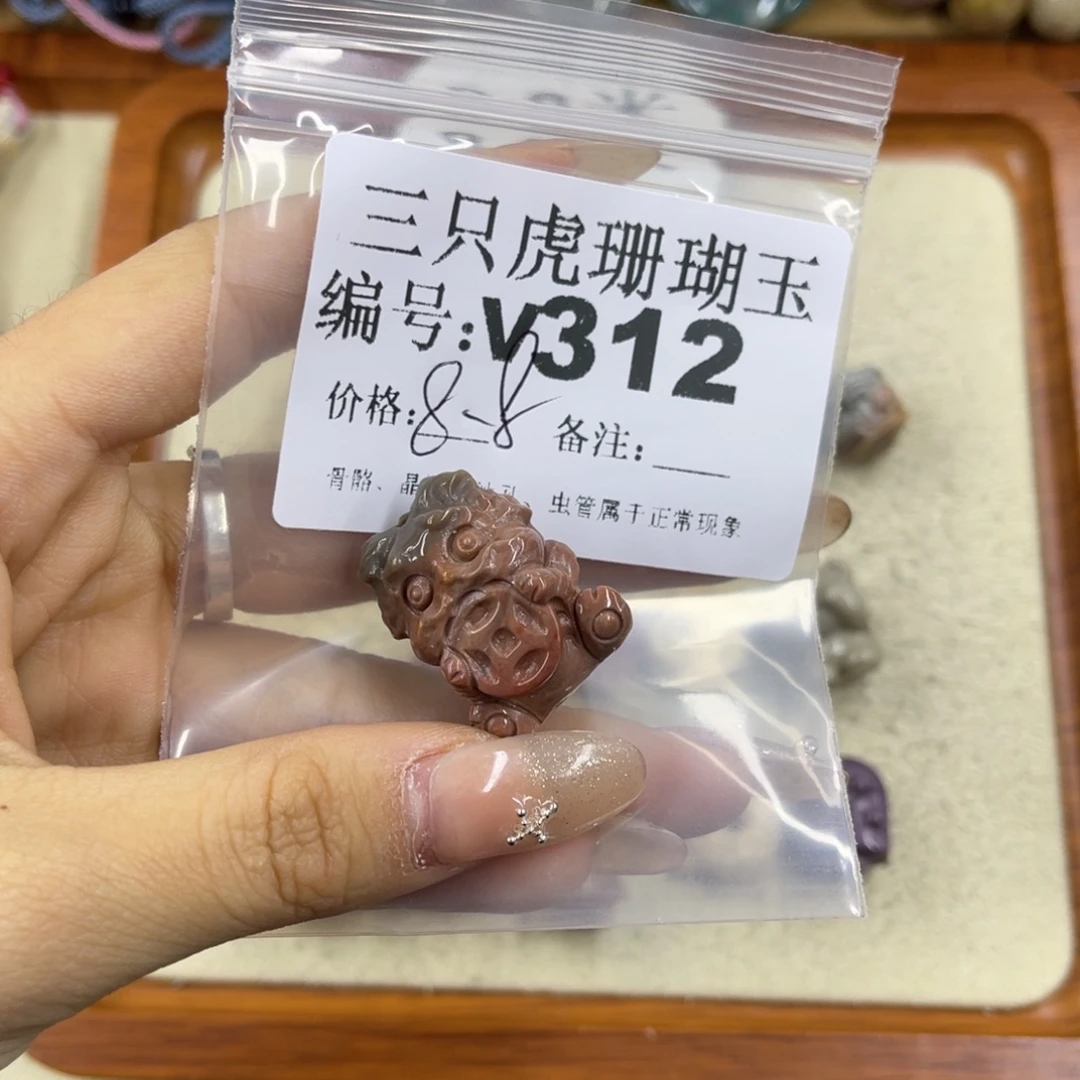 夏****硅化珊瑚（珊瑚玉）未镶嵌h